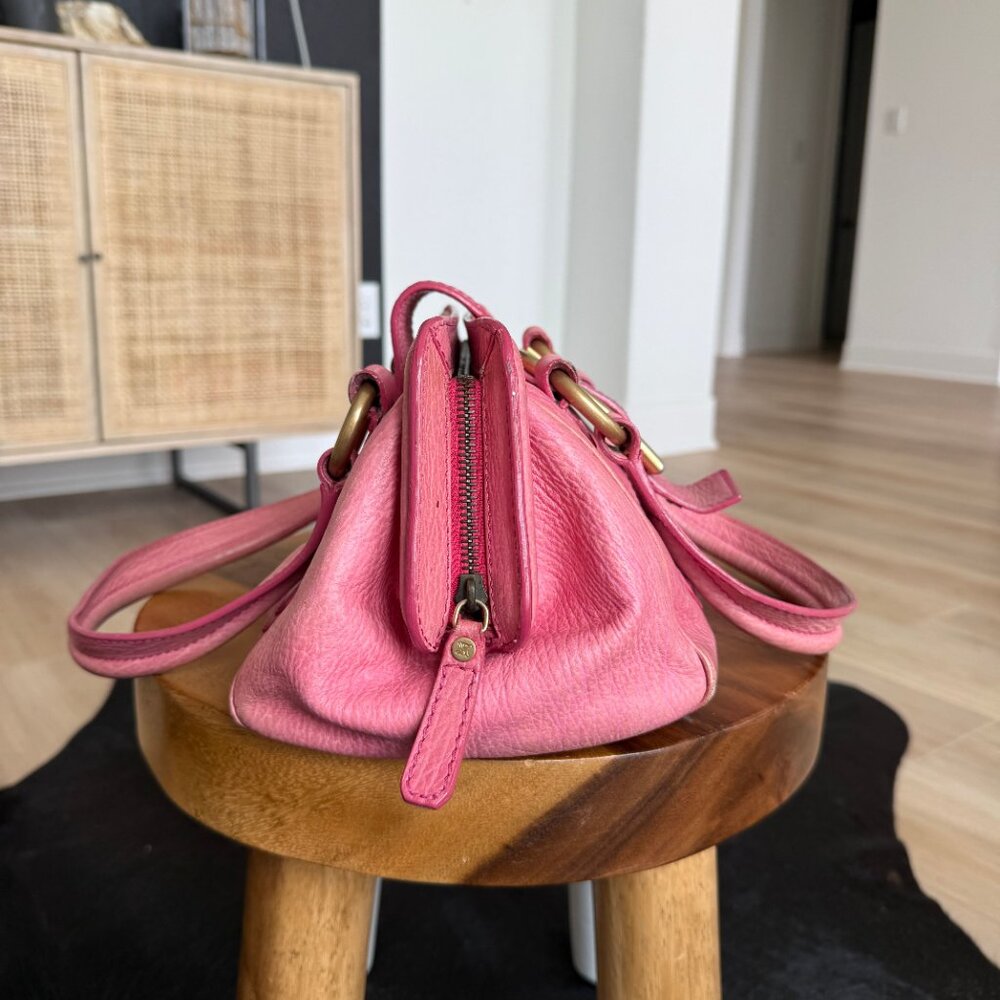 Celine Ella Frame Pink Leather Handbag - Picture 4 of 9